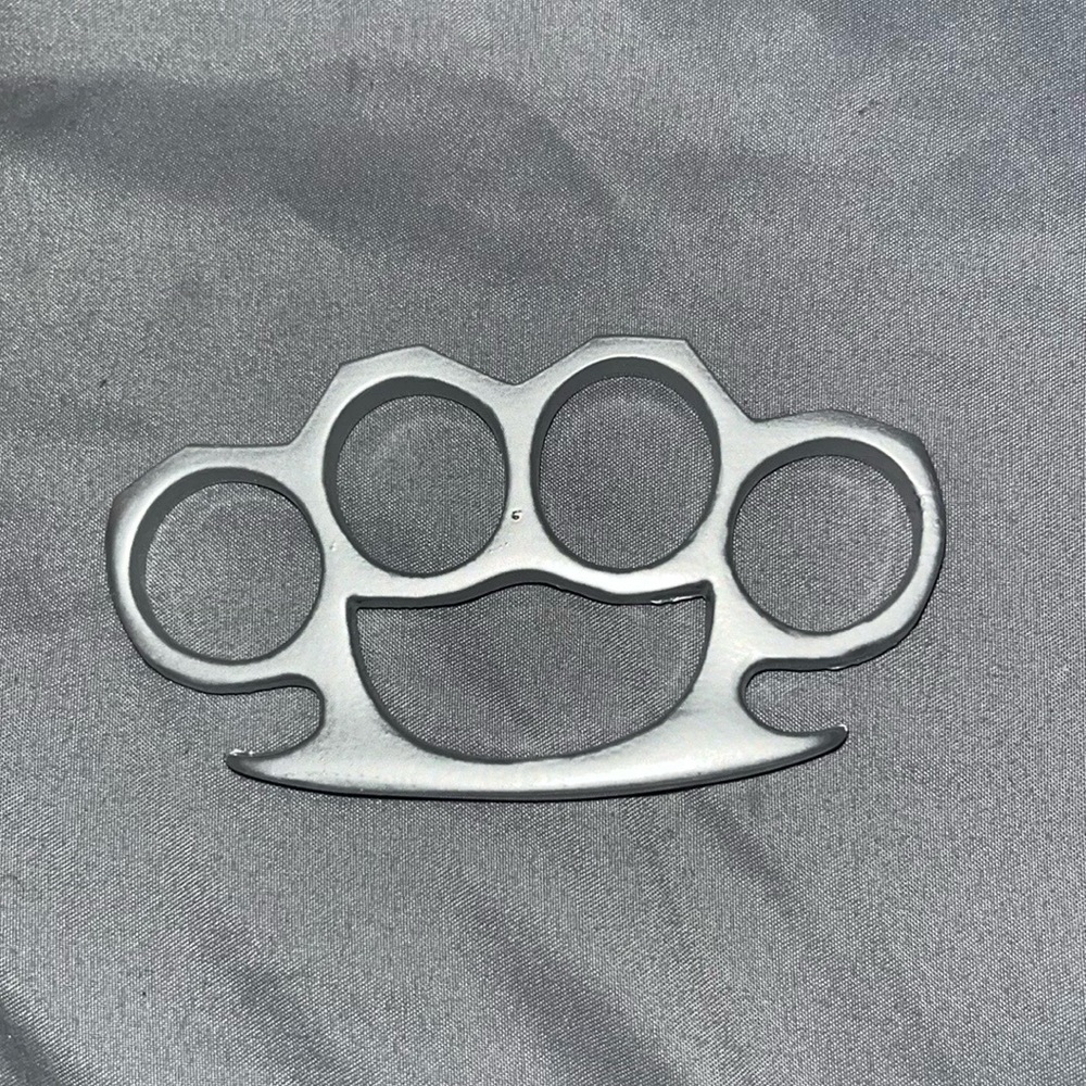 silver brass knuckles